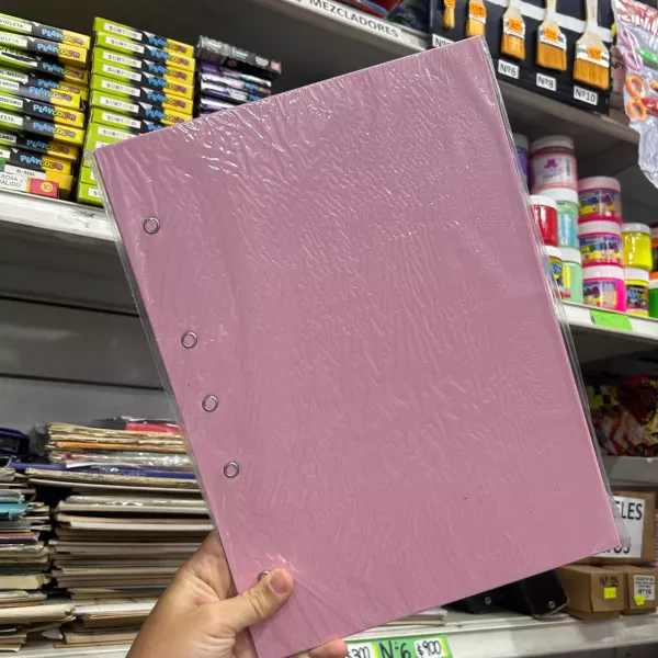 Carpeta A4 dos tapas cartón ROSA
