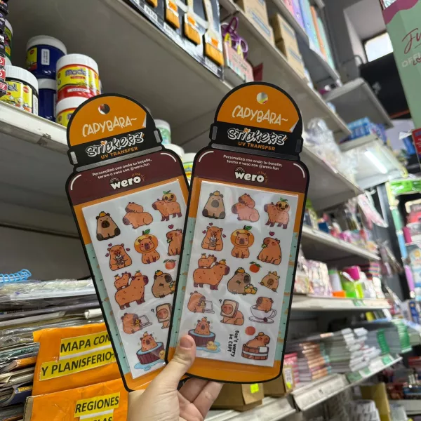 Stickers UV Transferibles Capibara Wero