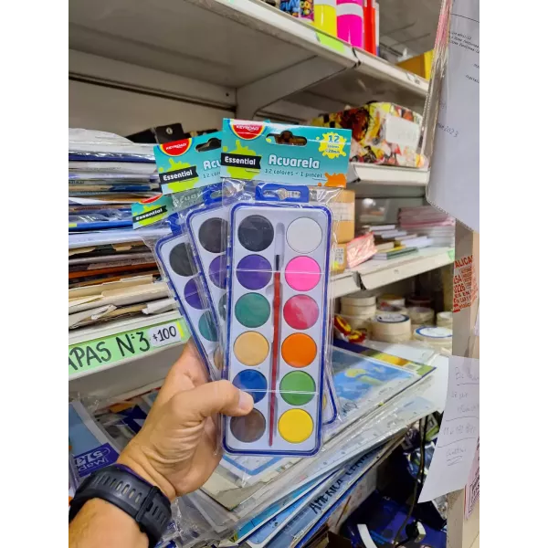 Acuarelas keyroad 12 colores + pincel