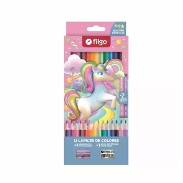 Lápices de colores Filgo Pinto Edición especial Unicornio  Color x12