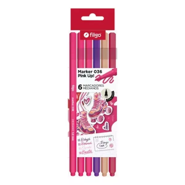 Marcadores Filgo 036 Pink Up x6