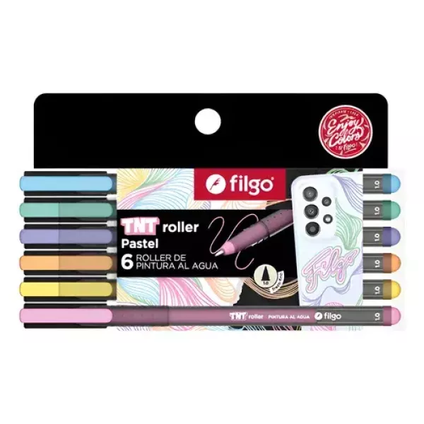 Roller De Pintura Al Agua Filgo TNT - Pastel X6