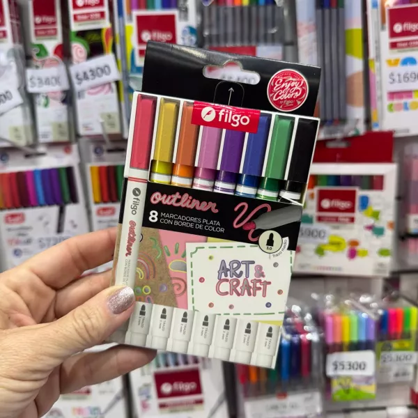 Marcadores Metallic Outliner Filgo