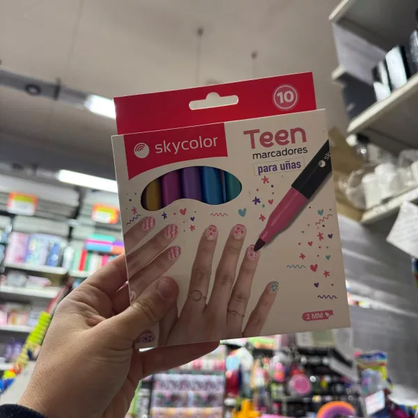 Marcadores Skycolor Teen para uñas x10