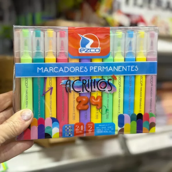 Marcadores acrílicos Ezco x 24