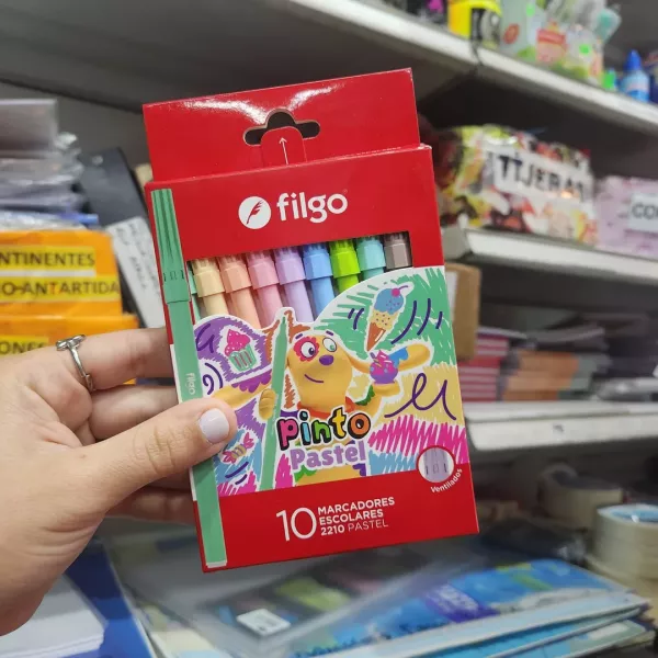 Marcador Filgo Pinto x10 Pastel