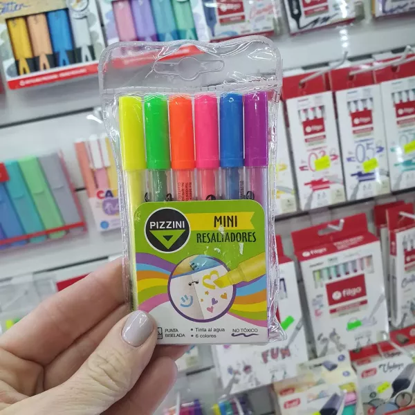 Resaltadores Pizzini Mini x6 Neon