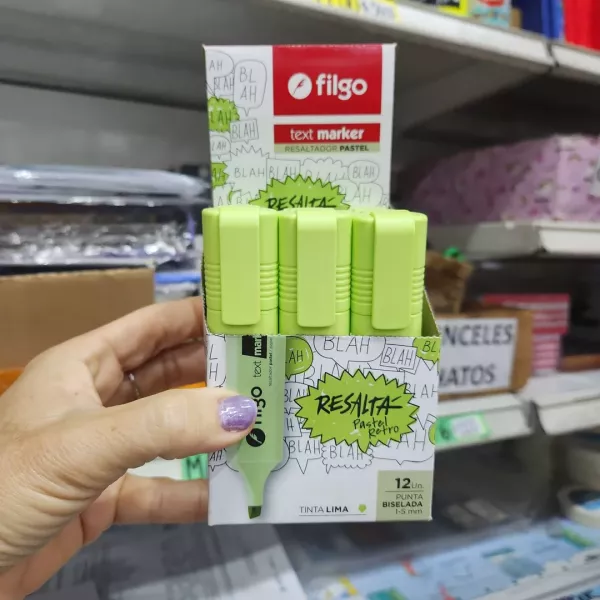 Resaltador Filgo Lighter Fine Pastel Verde lima