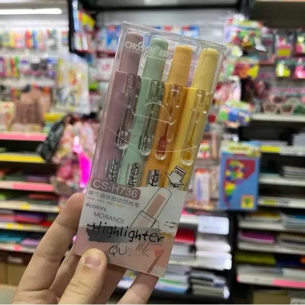Resaltadores Pasteles Retractil x 4