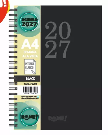 Agenda 2027 - RO -  Semana a la vista - A4 - Black
