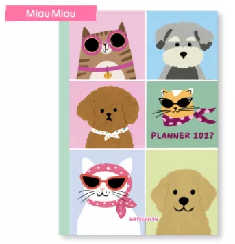 Planner Mensual - WA - A5 - Miau miau 