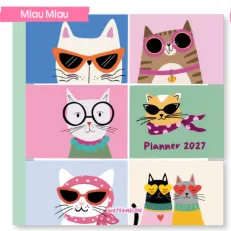 Planner Mensual - WA - Cuadrado - Miau miau