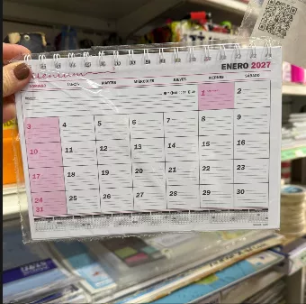 Calendario 2027 - MI - Medio Oficio Horizontal 