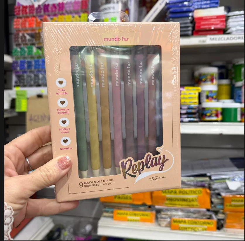 Boligrafos FW Gel Borrable - Replay Terra x9