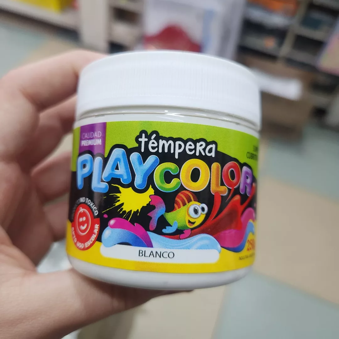 Tempera Playcolor Pote 250g blanco