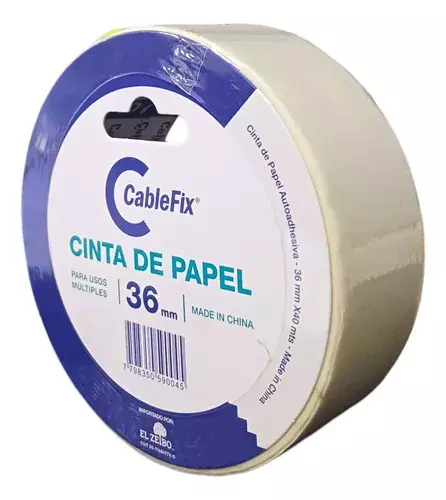 Cinta Adhesiva de Papel cable fix 36mm x 40m