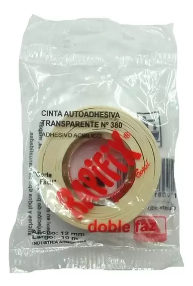 Cinta Adhesiva Bifaz Rapifix 12mm x 10m
