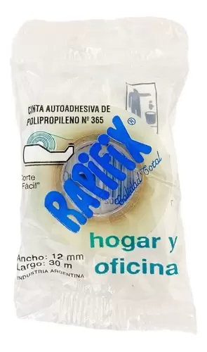 Cinta Adhesiva Transparente Rapifix 12mm x 30m