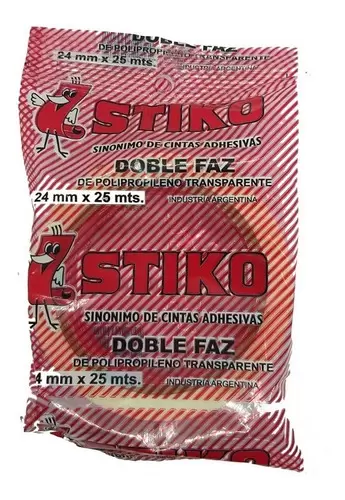Cinta Adhesiva Bifaz Stiko 24mm x 25m