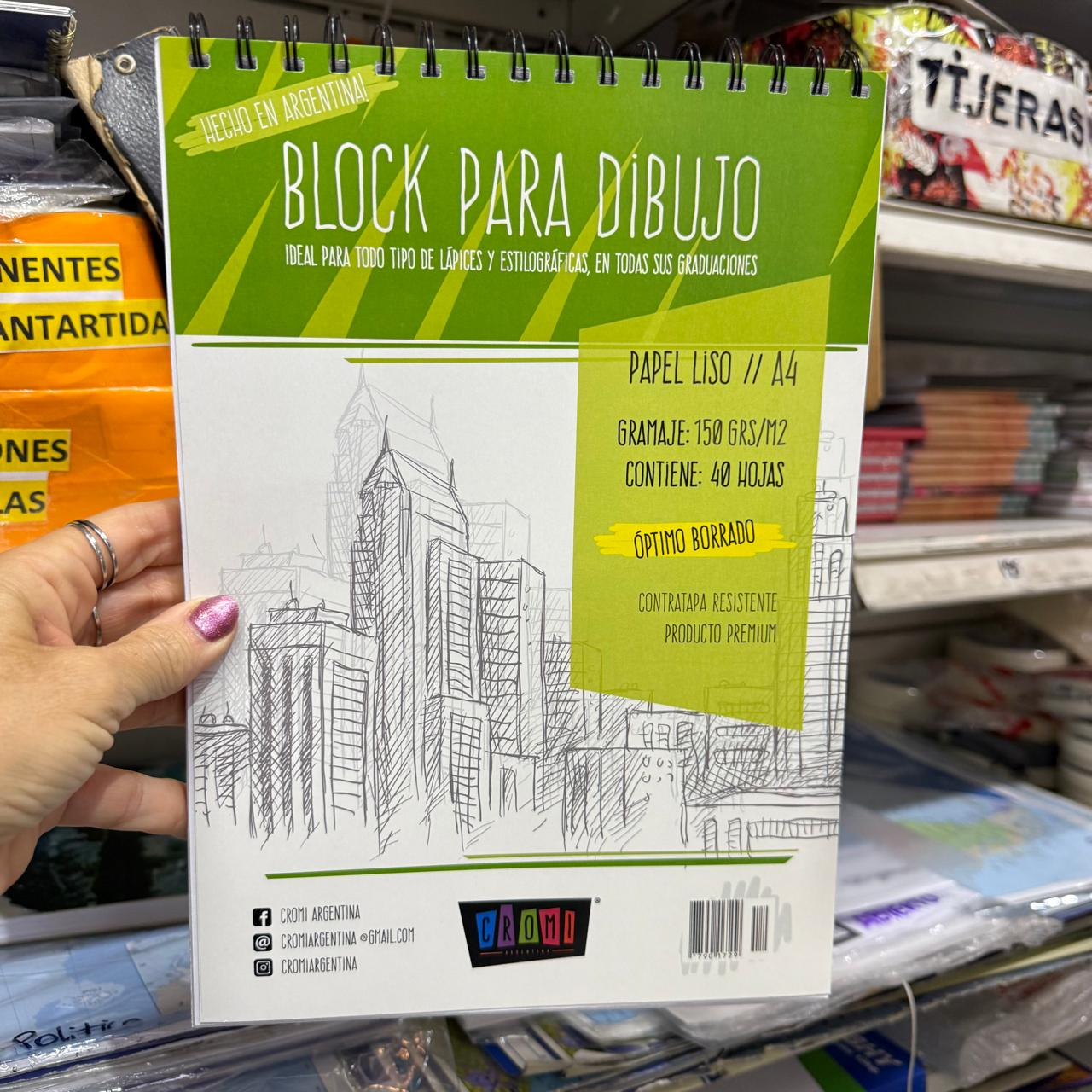 Block de dibujo Cromi A4 150 