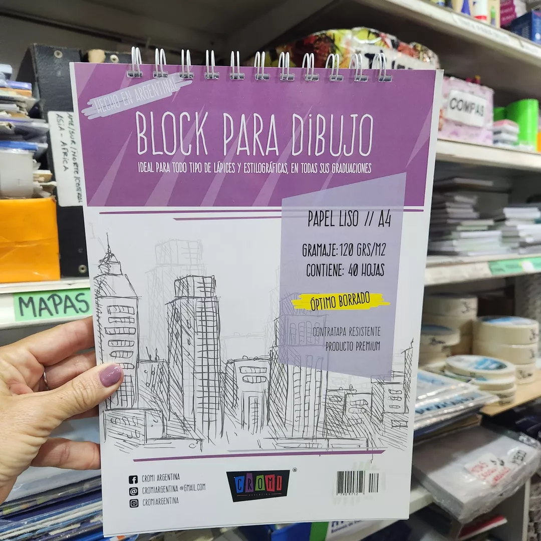 Block de dibujo Cromi A4 120