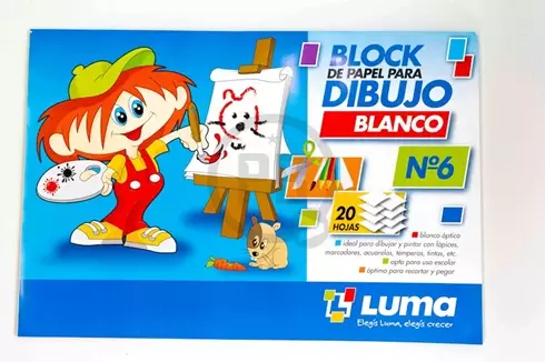 Block de Hojas Luma N°6 Blanco