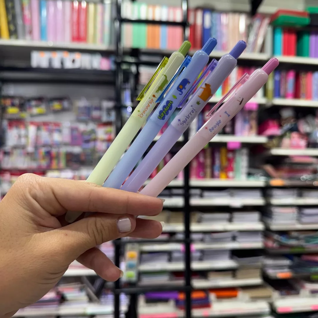 Boligrafo Retráctil Writech Cute Gel Borrable 0.5