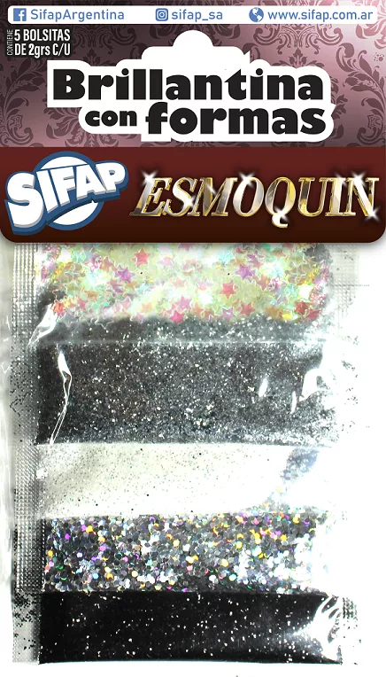 Brillantina con formas Sifap Esmoquin