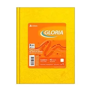 Cuaderno Escolar Gloria Tapa dura x42 hojas Amarillo