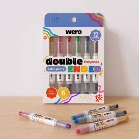Crayones Doble Punta x6 Wero