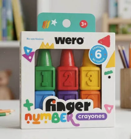 Crayones Finger Number x6 Wero