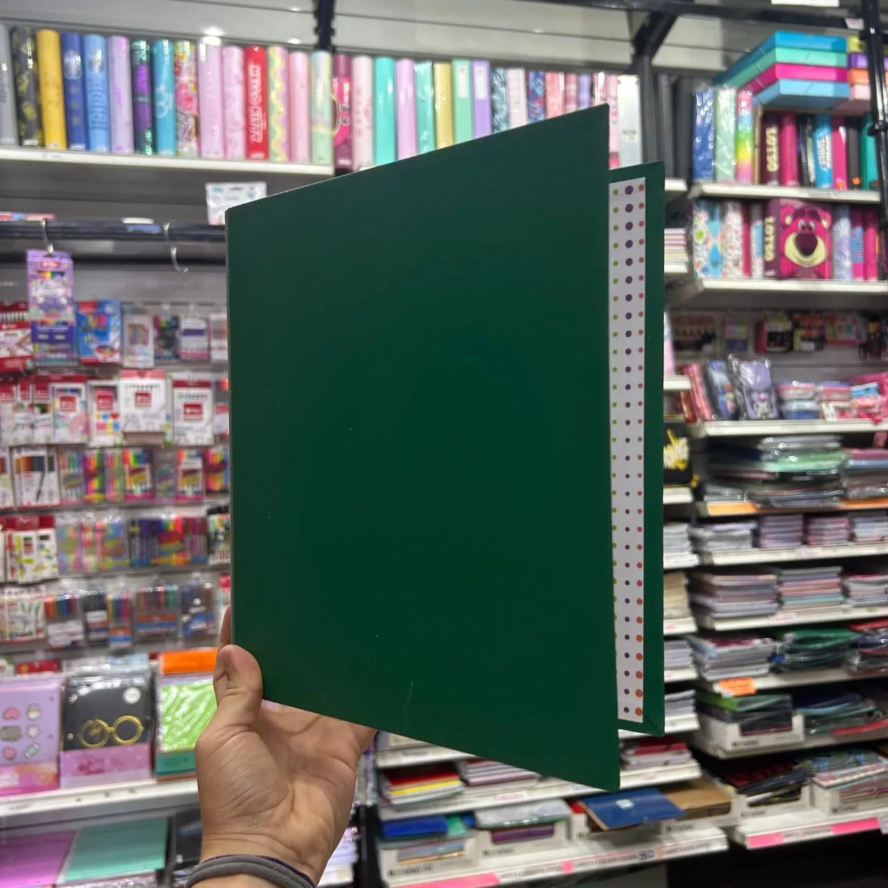 Carpeta Nro 3 Rexon forrada verde