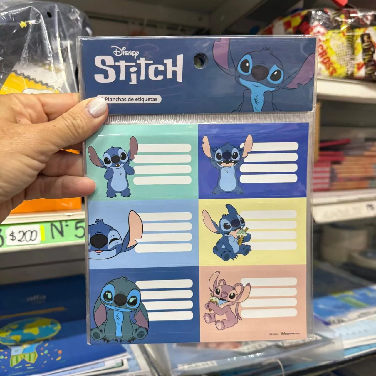 Etiquetas Stitch 2026