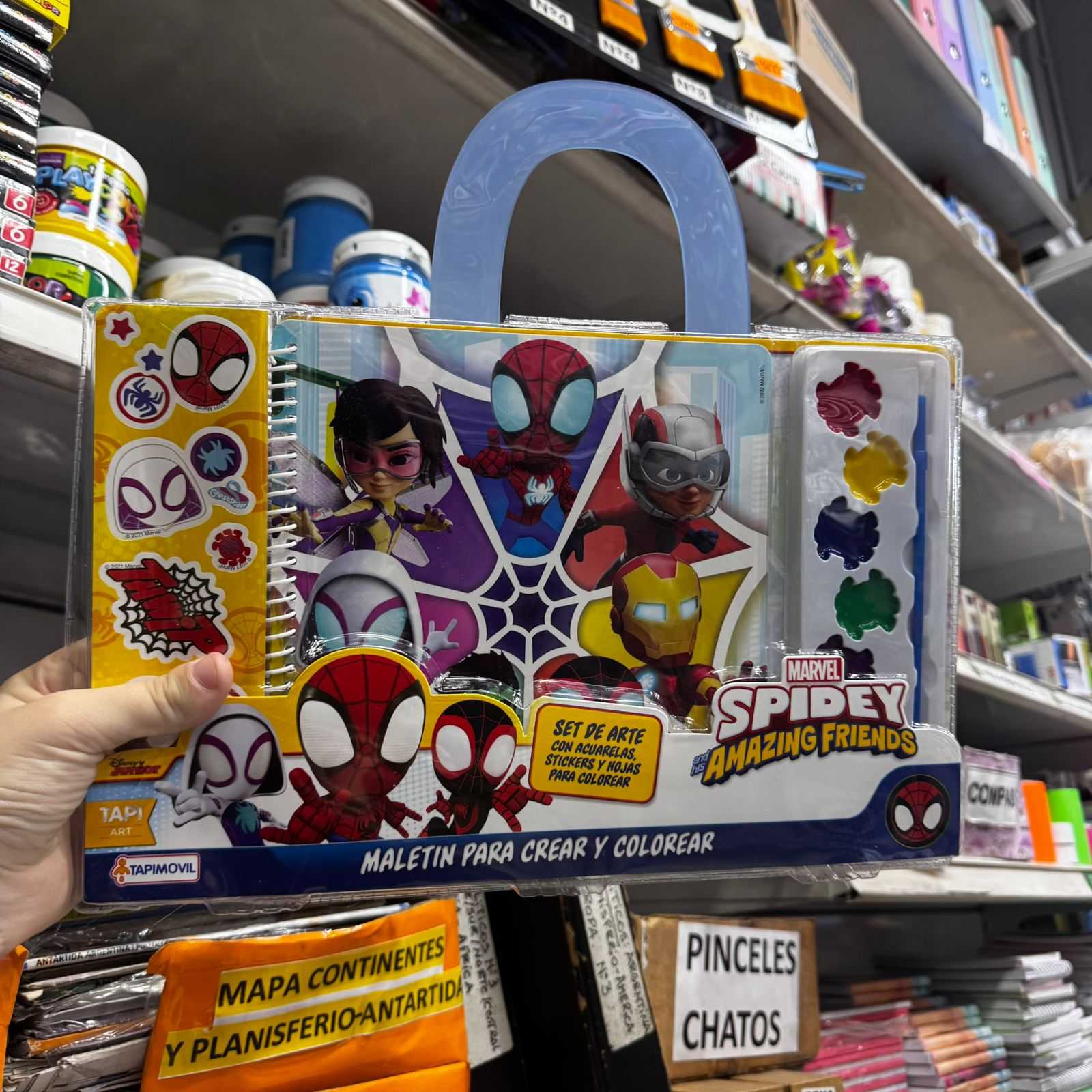 Blister Acuarelas Mega Color Spiderman