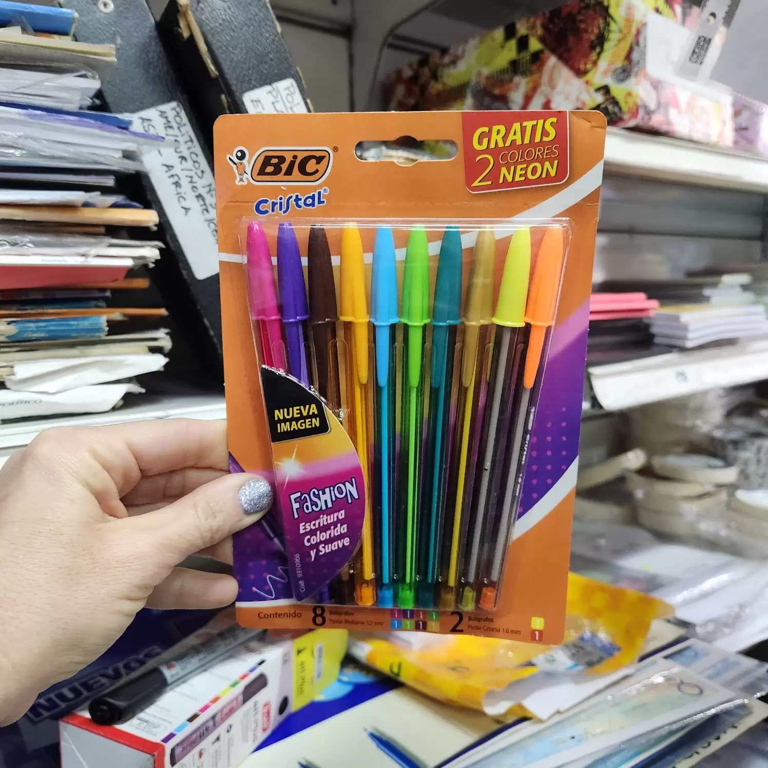 Bolígrafos Bic Cristal fashion x10 Suave