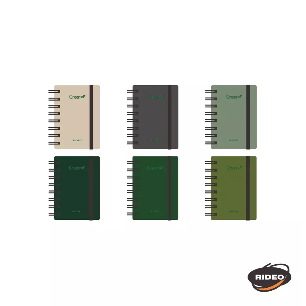 Libreta A7 Rideo Green 90 hojas