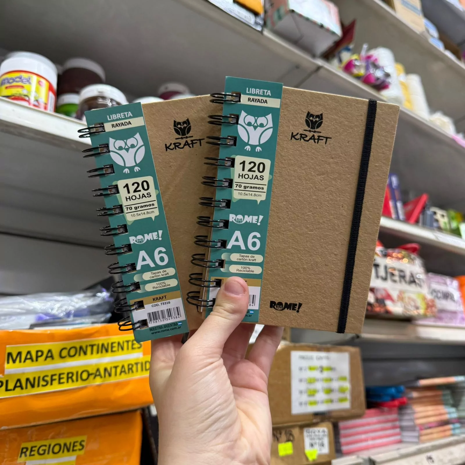 Libreta A6 Kraft Rome