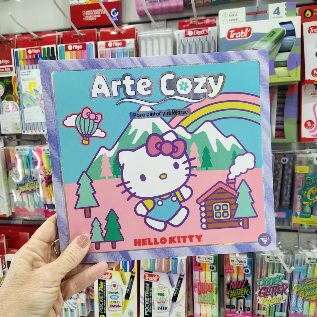 Libro para colorear Arte Cozy Hello Kitty Vacaciones