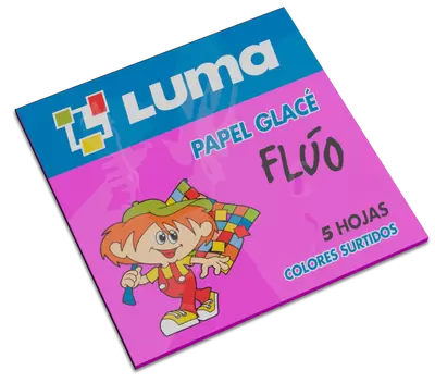 Papel Glacé Luma Flúo x5 hojas