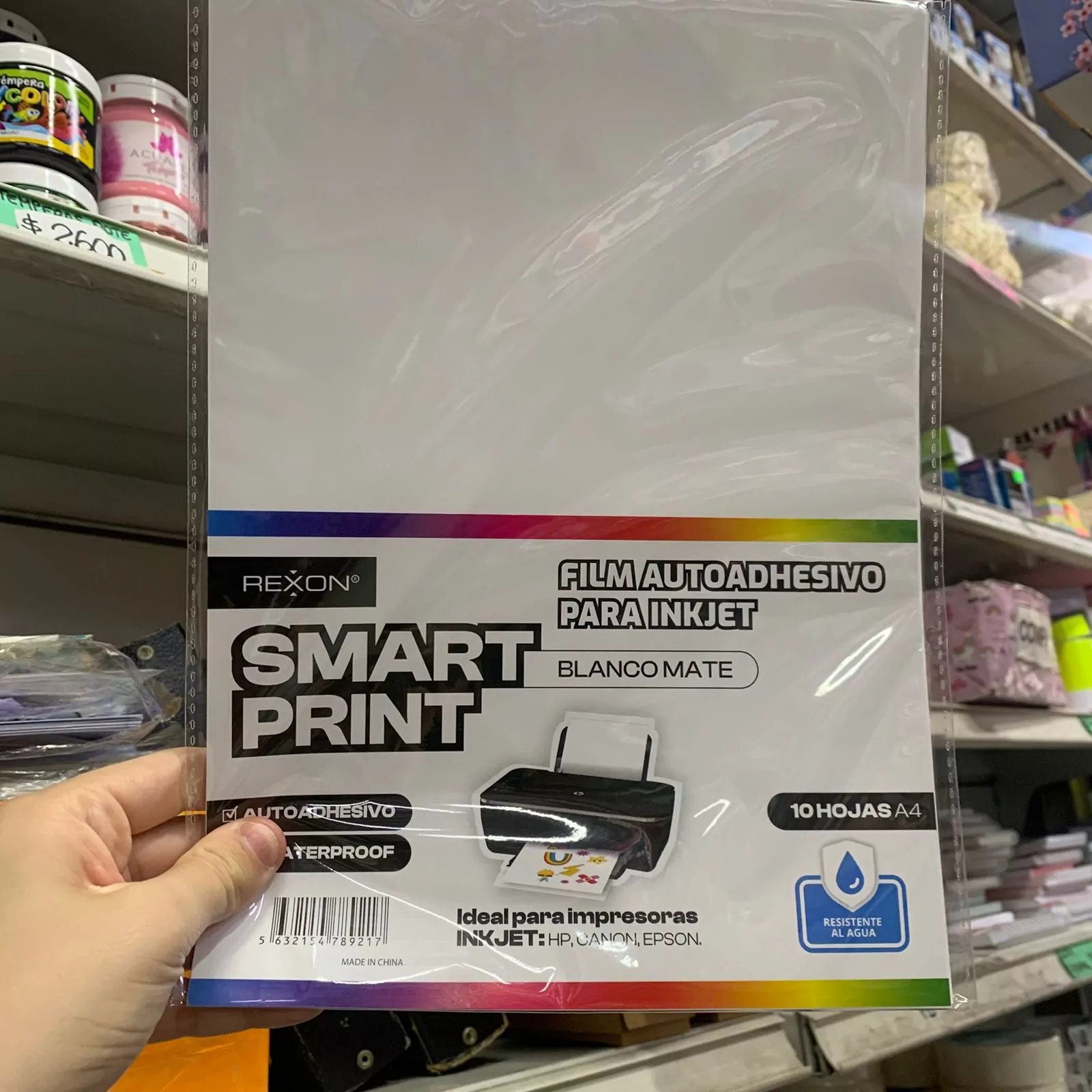 Papel Autoadhesivo Rexon A4 Blanco Mate