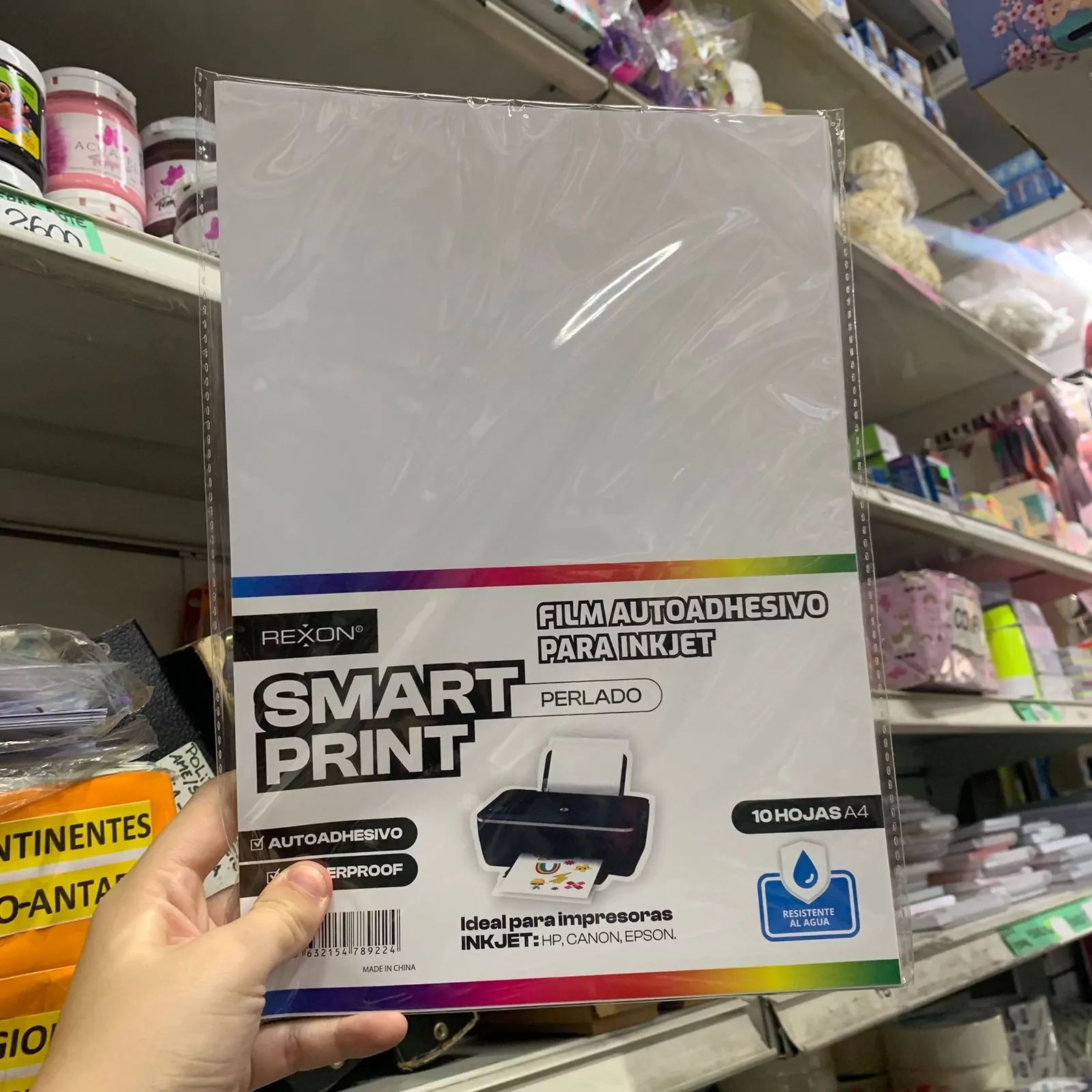 Papel Autoadhesivo Rexon A4 Perlado