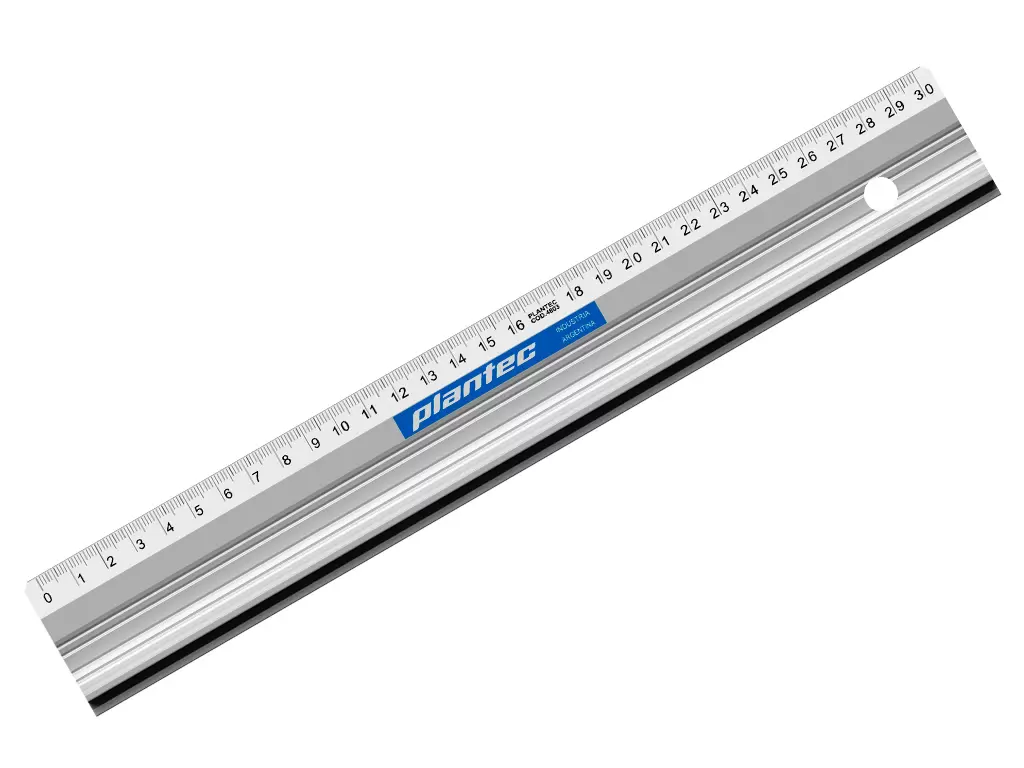 Regla de aluminio Plantec 30cm