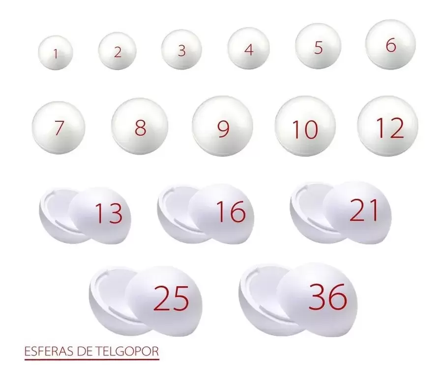 Esfera de telgopor Nro 1