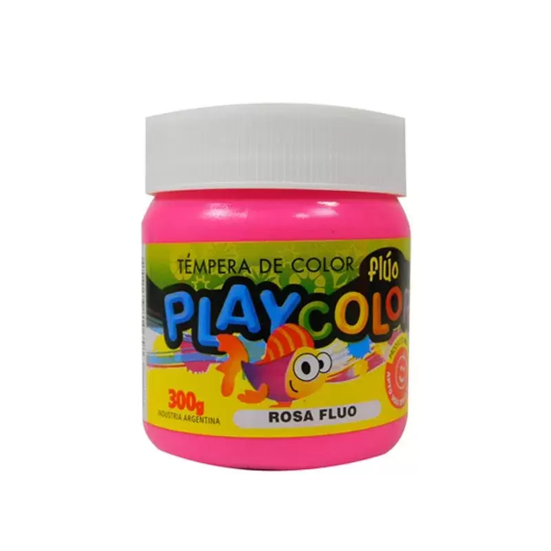Tempera Playcolor Pote 300g Flúo Rosa
