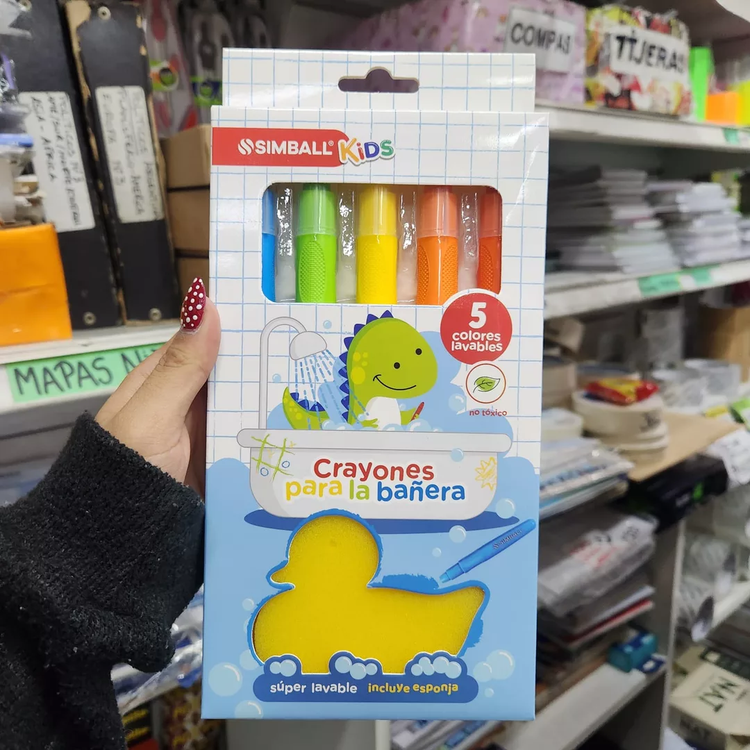 Crayones para el agua, bañera