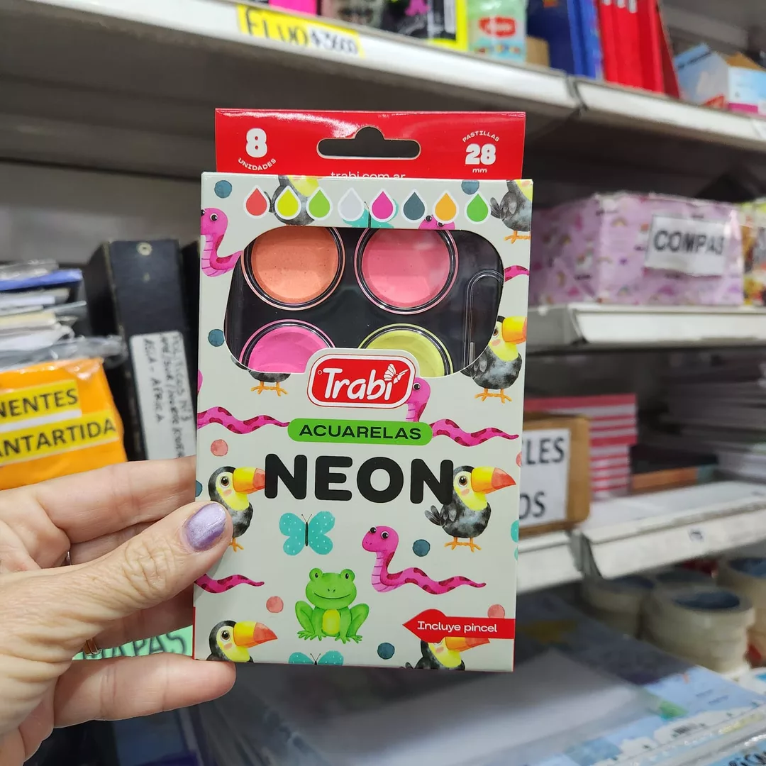 Acuarelas Trabi Neon x8