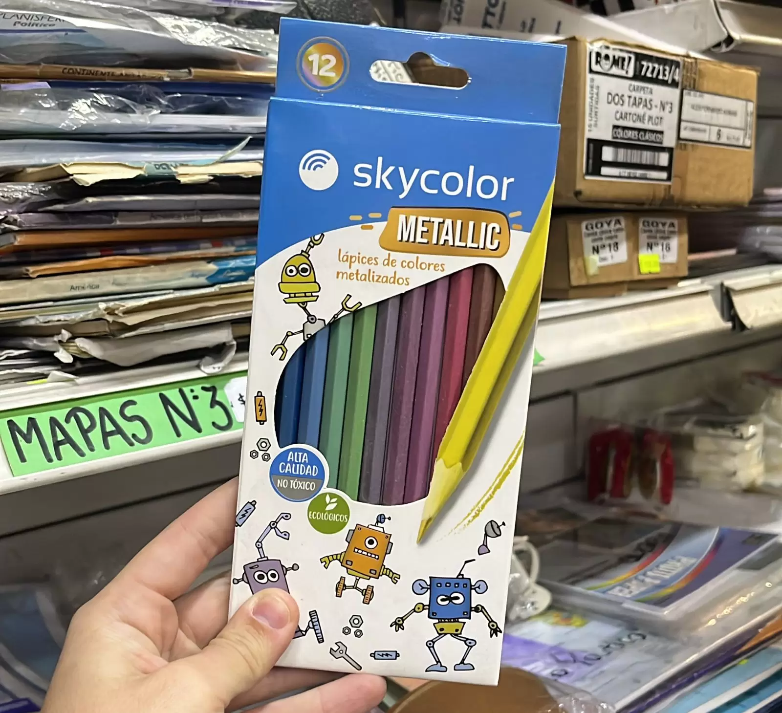 Lapices de colores Skycolor Metallic x12