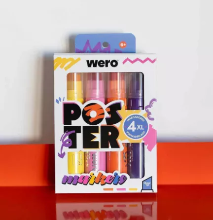 Marcadores  Poster Marker x4 Wero