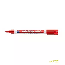 Marcador permanente Edding 400 Rojo Recargable