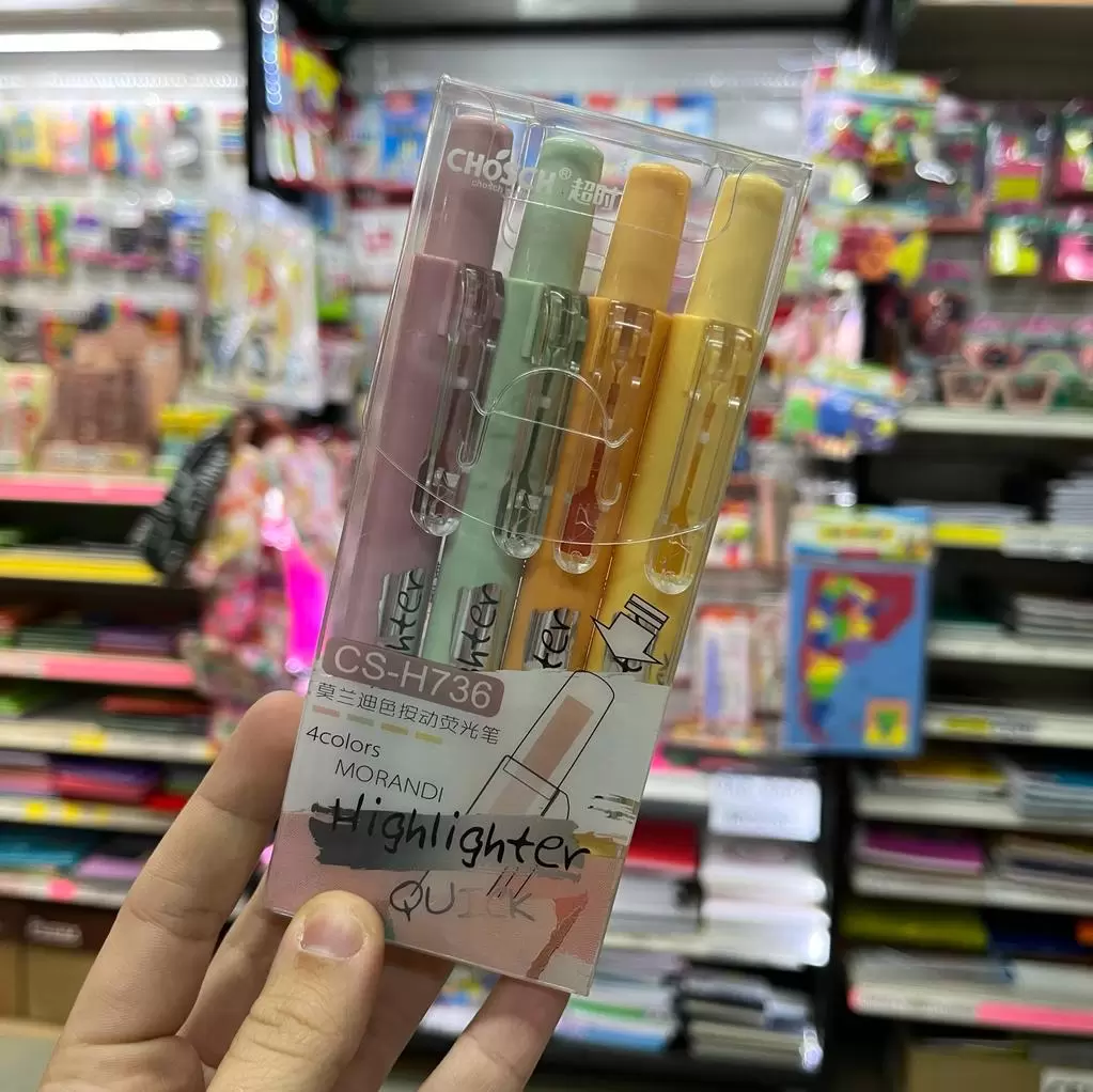 Resaltadores Pasteles Retractil x 4